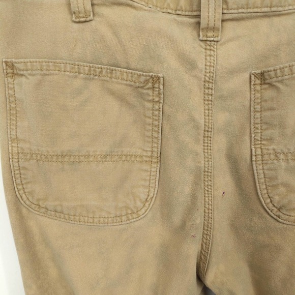 Carhartt Custom Acid Wash Carpenter Pants Straight Fit Distressed Khaki Sz 34x32 - Picture 6 of 9